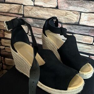 Cityclassified Black Wedge Espadrilles